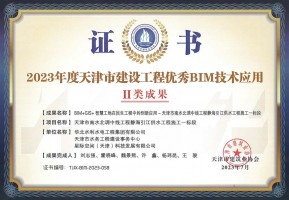 2023 Tianjin Construction Project 우수 BIM 기술 응용 배트맨 토토그램 클래스 II 업적
